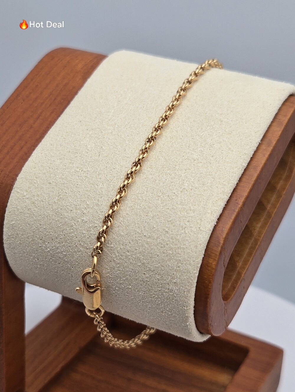 ✨2/$10✨ Twisted Chain Bracelet Lobster Clasp Delicate Gold Tone 7.75"